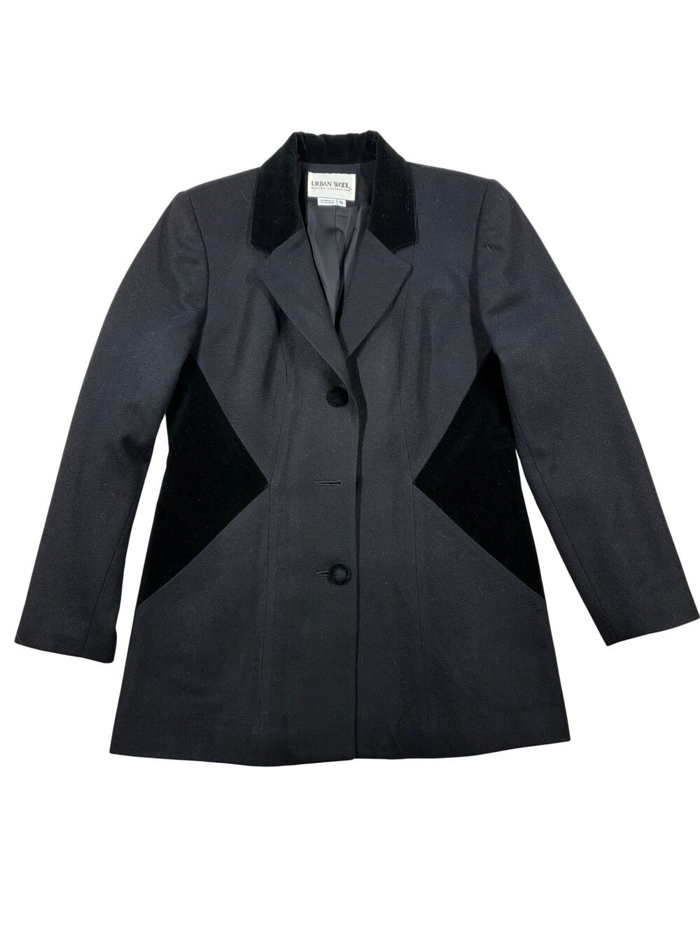 Urban Wool Blazer Jacket 6 Womens Gray Pure Wool Merino Collection Work Office